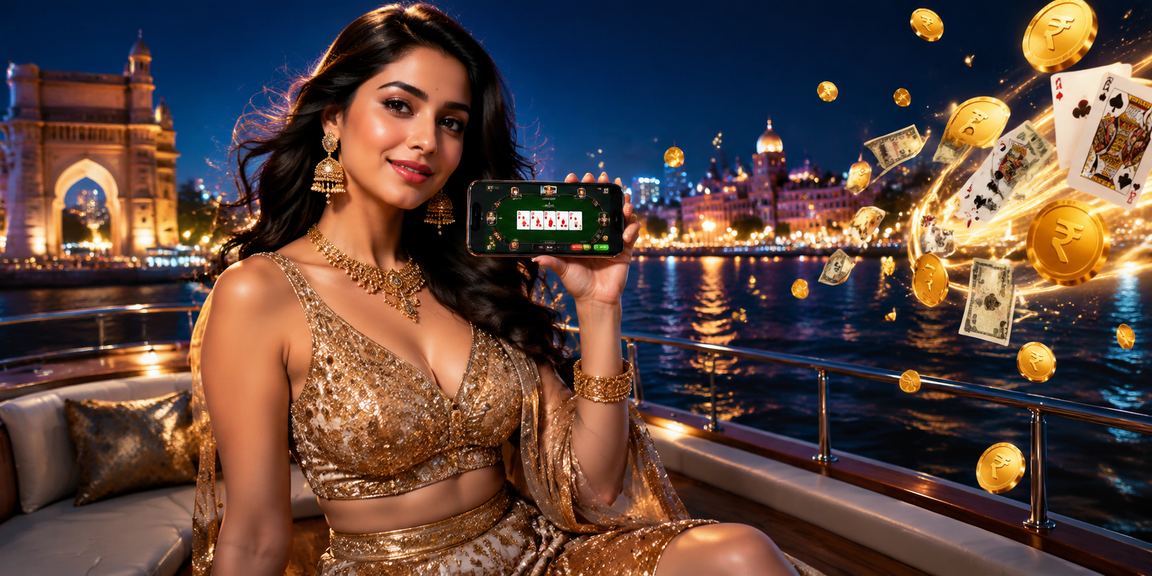 Players enjoying Teen Patti game with Indian rupee theme